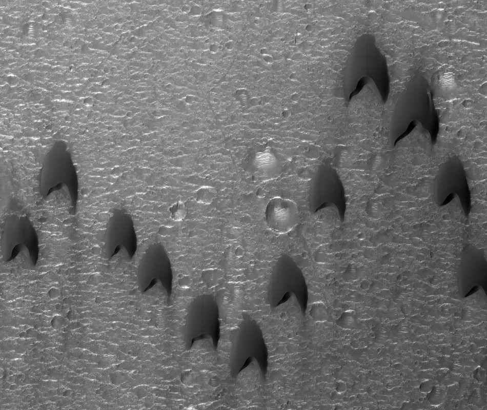 Sicheldünen auf dem Mars Sicheldünen auf dem Mars